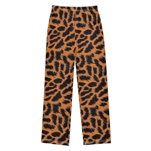 Boys' Pants Animal Skin Tiger Long Bottoms Jogger Pants Elastic Waist Trousers with Pockets S-XL
