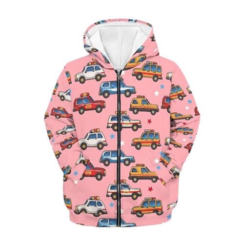 Kids Zipper Hoodies Lightweight Long Sleeve Hooded Sweatshirts Girl & Boys Soft Zipper Jackets with Pockets S-XL