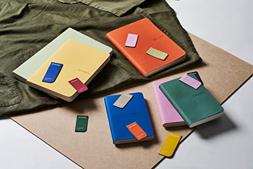 Image of Zequenz A5 Size Emerald Green Slim Notebook Blank Acid Free Paper 200 Pages 80GSM 360 Degree Flexibility 100% Handmade Fountain Pen Friendly Color Series Bookmark Included