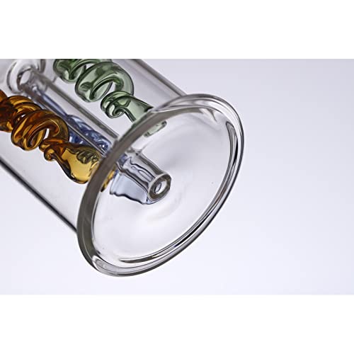 Teloni Glaszigarettenrohr Wasser Zigarettenpistole 17,5 cm Glas Bong – Bild 7