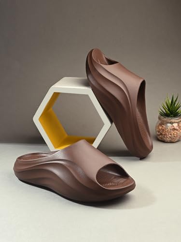 Image of DOCTOR HEALTH SUPER SOFT Men's Double Buckle Slide Sandals | Lightweight Cushioned EVA Slippers | Anti-Slip Comfortable Open Toe Casual Slides for Indoor Outdoor Everyday Wear