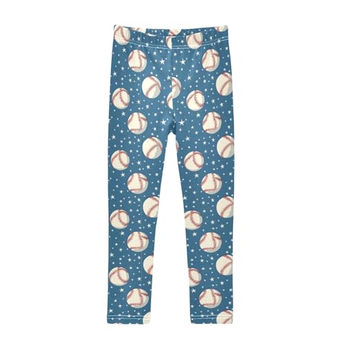 Baseball Star A Space Girls Leggings Athletic Pants Tights Stretch Bottom