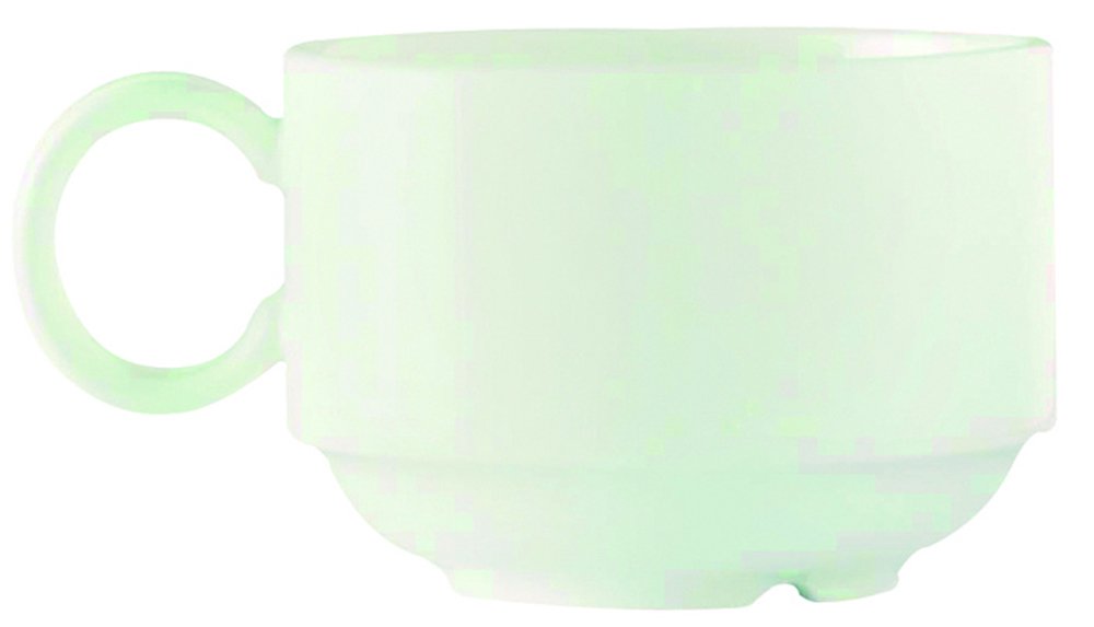Visiodirect Lot DE 6 Tasses et sous Tasses Embassy White C&S Porcelaine Ø85 x H60 mm. 22cl