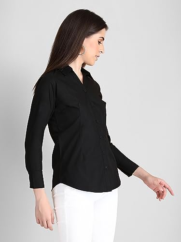 Image of CINDERS Women's Stylish Cotton Regular Fit Extra Comfortable Full Sleeve Casual Formal Shirt
