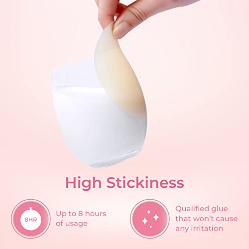 Radiant Hollywood Secret 2 Pairs Adhesive Silicone Pasties Nipple Covers Reusable For Women Breast Pads Waterproof Petals Nude Nipple Stickers #TOP2