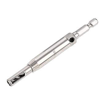 uxcell Self Centering Hinge Tapper Core Drill Bit, Hole Puncher, 5mm Diameter, for Woodworking, Silver