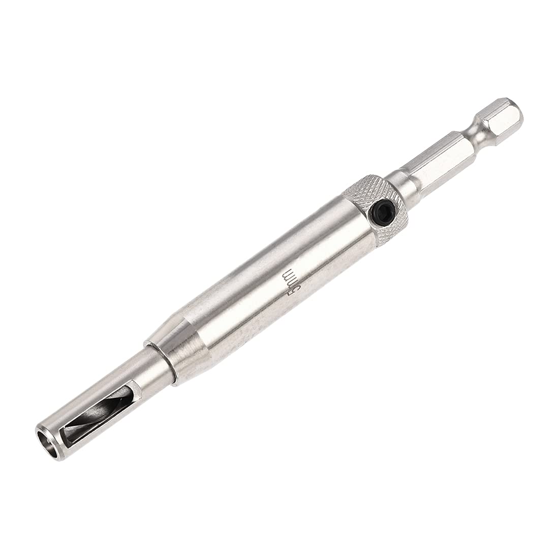 uxcell Self Centering Hinge Tapper Core Drill Bit, Hole Puncher, 5mm Diameter, for Woodworking, Silver