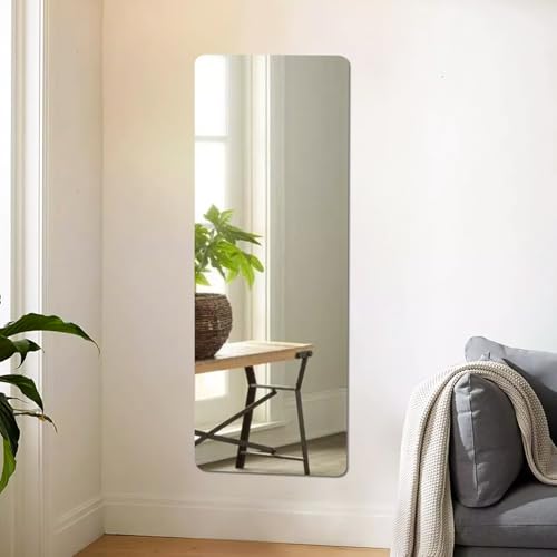 OPONEB Acrylic Full Body Mirror | Clear Reflective, Self-Adhesive, Easy to Install, Kid-Safe, Shatterproof, Frameless, Flexible Material, Light Weight (57