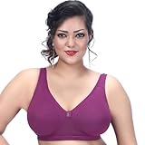 TRYLO Riza Comfortfit reggiseno senza ferretto modellato a copertura completa, colore disponibile in nero/corallo/megenta/nude/lampone/rubino/pelle/teel/bianco, taglie da 32 a 42 coppe in B/C/D/E/F,