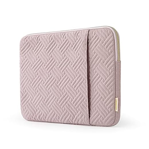 BAGSMART Laptop Sleeve Bag Compatible with MacBook Air/Pro, 13-13.3 inch Notebook, Compatible with MacBook Pro 14 Inch, MacBook Air M2 Sleeve 13 Inch, Repellent Protective Case with Pocket, Pink