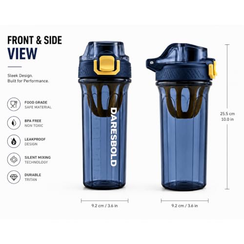 Image of Workout & Fitness Shaker Bottle (750ml) - Heavy-Duty Protein Shaker for Sports & Running. Leak-Proof, BPA-Free with Blender. Ideal for Gym, Pre-Workout, and Supplements.