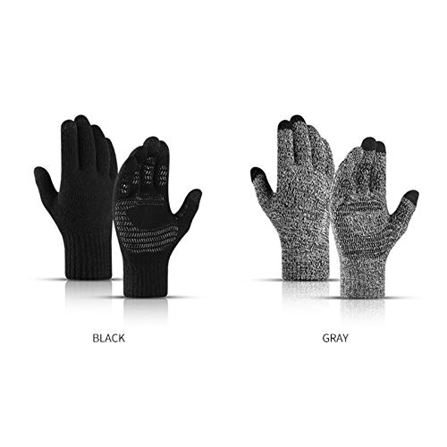 Sangmei Luvas de inverno para homens e mulheres Tela sensível ao toque antiderrapante gel de silicon