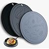 Silicone trivet mats 3 heat resistant pot holders silicone pot holders for hot pots and pans silicone mats for kitchen countertops table food grade siliconeblack gray  urban country home decor