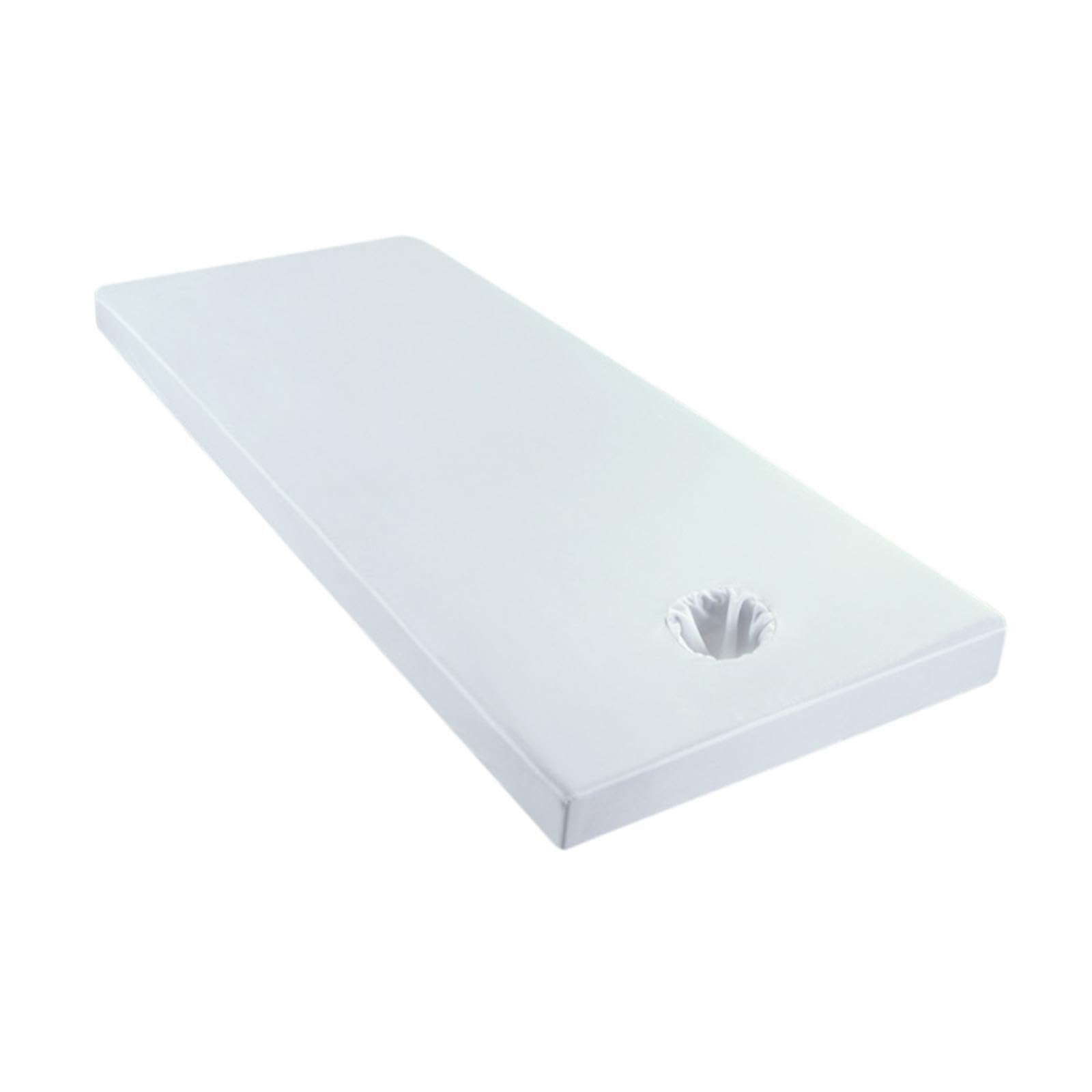 Quxvuis White Beauty Salon Massage Bed Cover Featuring Waterproof And High Elastic Ensuring Long Lasting Durability Resuable Waterproof Face Hole Fitted Sheet, 80X190cm