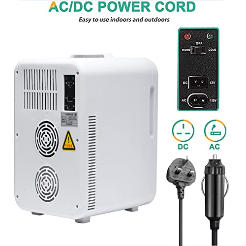 20L Mini Fridge, 24-Can Travel Refrigerator, Home Skincare Refrigerator, Tempered Glass Panel, AC/DC12V Portable Thermoelectric Cooler and Warmer for Office, Food, Drinks, Skincare, Breast Milk, Car