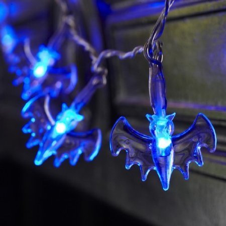 Domire Battery Operated LED Fairy String Lights 20 Blue Bat Lights Halloween Decoration Lights