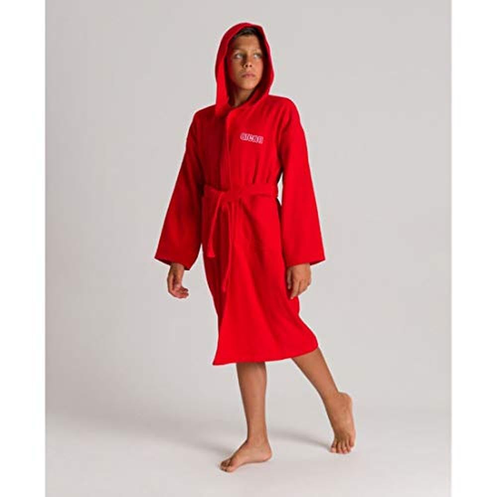 arena Zeppelin Light Junior Albornoz de Algodón para Niño y Niña, Albornoz de Algodón con Capucha y Bolsillos, Albornoz Unisex de Esponja, Cómodo y Ligero
