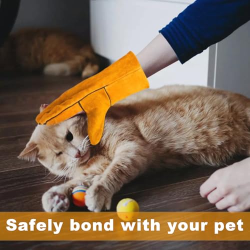 AONAYO 1 Paar Bissfeste Handschuhe,Dornenfeste Handschuhe,Bissfeste Handschuhe Katze,Anti Kratzer Trainingshandschuhe,Anti-Biss Arbeitshandschuhe,Gartenhandschuhe,Schützen Sie Ihre Hände Vor Bissen
