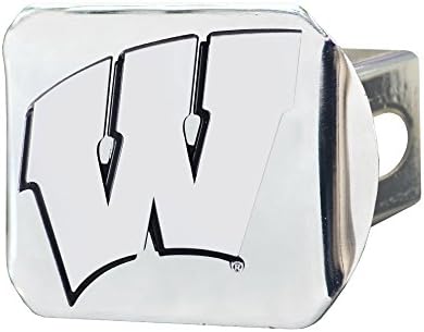 FANMATS NCAA University of Wisconsin Badgers Chrome Hitch Cover , 3.4"x4"