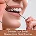 Vegan Biodegradable Bamboo Activated Charcoal Dental Floss. Natural Candelilla Wax & Peppermint. Zero Waste Oral Care. Refill (2x100ft Each)