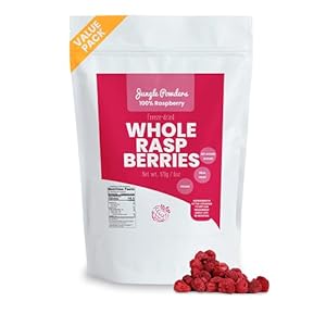 Jungle Powders Freeze Dried Raspberries – Dried Fruit Healthy Snacks – 171g – Vegan Keto Snacks – No Sugar Added Gluten…
