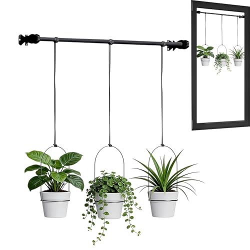 Pots de fleurs d'intérieur suspendus pour optimiser un petit balcon