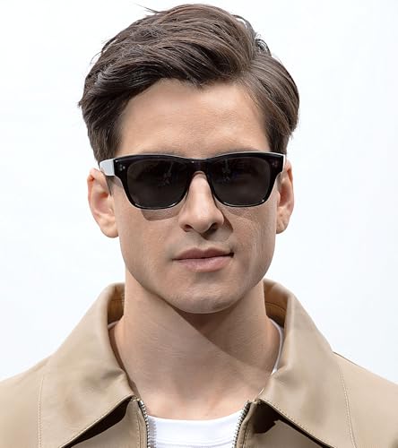 CARFIA Retro Men's Sunglasses Womens Polarized Thick Acetate Frame, Durable Metal Hinge, Premium Three-Point Rivets Glasses2