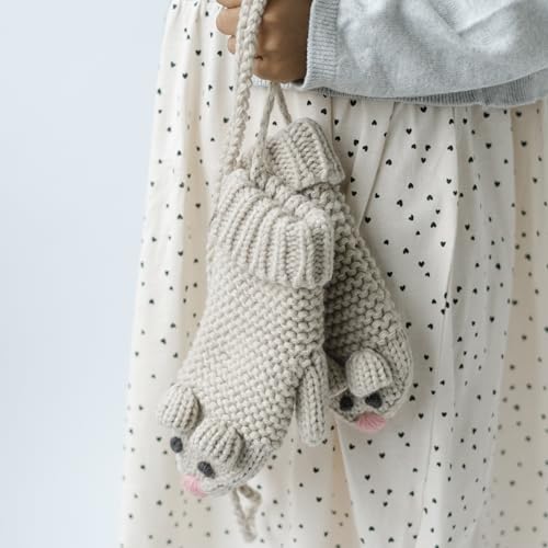 Mouse Face Knit Mittens with String for Kids 1-6 Years, Cozy, Cute & Connected for Little Hands, Premium Quality3