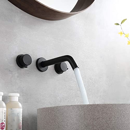 Mitigeur de lavabo mural double commande pour gain de place vasque de salle de bain - 3