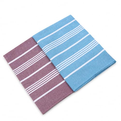 Image of COMFORT WEAVE Cotton Bath Towels 250 GSM Multicolor (Blue,Meron, Pack of 2)