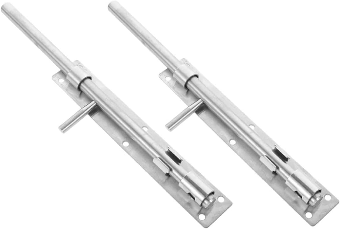 2pcs Stainless Steel Drop Rod Gate Latch Heavy Duty Floor Bolt for Security for Barn Doors Gates and More Easy to Install and Maintain