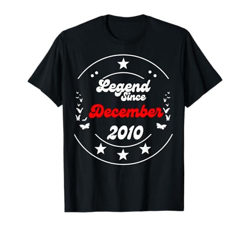 Diciembre 2010 Cumpleaños Leyenda Hombre Niño Desde Diciembre 2010 Camiseta