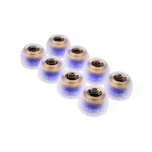 Image of TANGZU Tang Sancai Noble Earbud Tips, Brass IEM Ear Plugs, Replaceable Liquid Silicone Medical Grade Hypoallergic Wide Bore Eartips, Optional XS /S /M /L Size for in Ear Earphones (L- 4 Pairs)