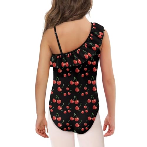 Girls One Piece Swimsuit 1 Shoulder Ruffle Bathing Suit with Adjustable Straps Quick Dry Lining Ages 3-14 Years4