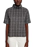 ESPRIT Collection Karierter Kurzarmpullover