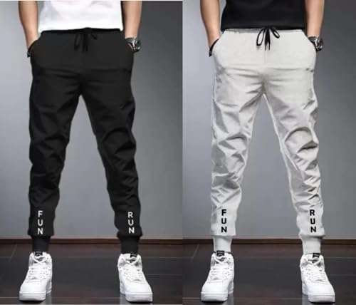 Image of Men's Track Pant | Sweatpants for Men | Trouser,Lower, Pajama (Sports | Gym | Yoga) - Regular Fit with Two Side Zipper Pockets L19 FR