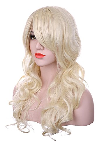 Hosee 3008 - Peluca de pelo largo rubio ondulado