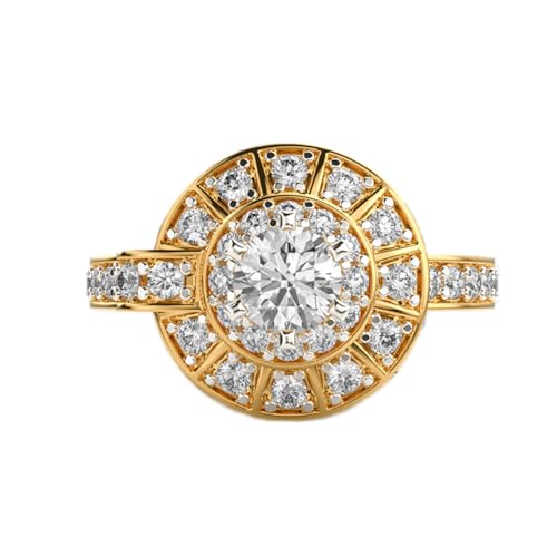 Bague moissanite en argent 925 plaqué or | L'éclat d'un bijou de luxe fait main