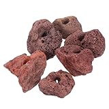 CVUTOVO 6 Piezas Anillos de Fijación para Plantas Acuáticas de Piedra Volcánica Decoración para Acuarios y Peceras con Base Estable y Diseño