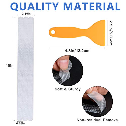 Supkiir Bathtub Non Slip Stickers, 24 PCS Anti Slip Adhesive Shower Treads with Scraper for Bath, Tub, Shower, Pool, Stairs, Ladders, Kitchen, 15’’ by Supkiir - Used condition - Image 2