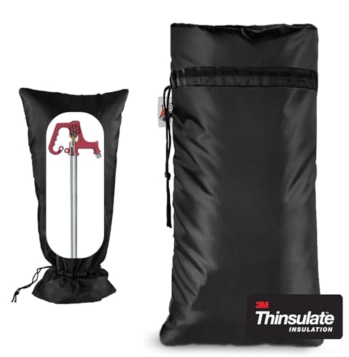 XXL Outdoor-Wasserhahnabdeckungen für den Winter, 3M Thinsulate Sprinkler-Gefrierschutz, 63,5 cm H x 33 cm B für Garten, Rasen, Wasserhähne und Hof-Hydrant, wasserdichte isolierte Zapfhahnabdeckung,