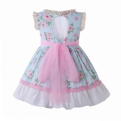 Pettigirl Girls Elegant Spring Sweet Floral Ruffle Lace Casual Clothing Kids Toddler Lovely Stylish Holiday Dresses2