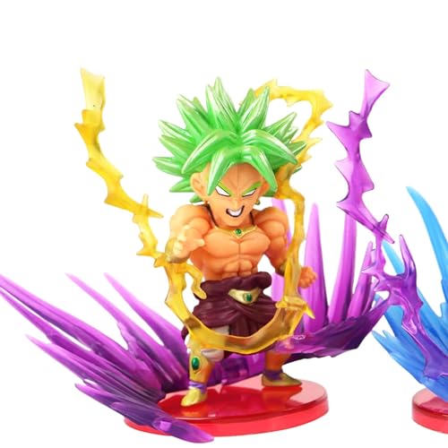 Image of Mallexo DBZ Action Figures Set 2PCs Dragn Bal Z Toys for Kids Animee Toy Set of Size 10CM for Car Dashboard, Decoration, Cake, Office Desk & Study Table Multicolor (S9)