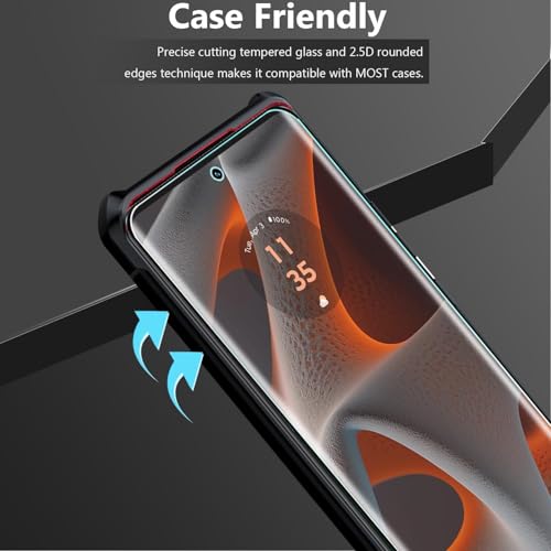 Image of SHILD - (2 Pack Screen Protector Guard for Moto Edge 50 Fusion Perfect - Fits Design (6.8-inch Screen Size) | Transparent Screen Guard For Moto Edge 50 Fusion - Fingerprint Support /S PEN Compatible /HD