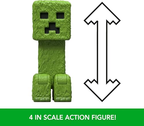 image for Mattel Minecraft Action Figure & Accessories Set, 4-inch Creeper Posab