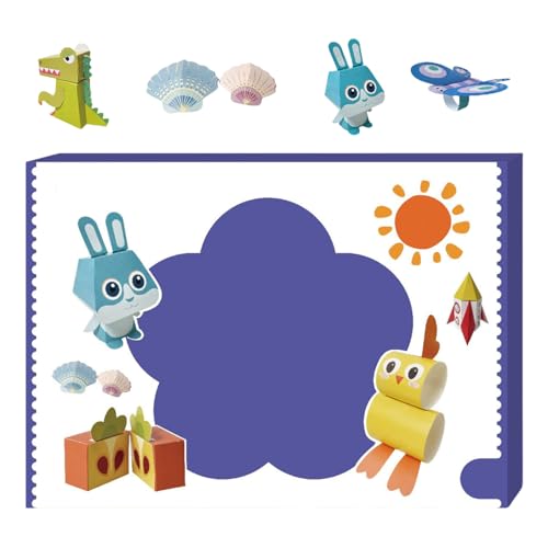 Creazioni Di Carta - Libro 3D con Modelli - Progetto Artistico Manuale per Scuola Casa Principianti Bambini Ragazzi Sostenitori Educazione