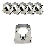 Talon Hinged Pipe Clips – Secure Pipe Fixing Brackets for 15mm Pipes | Snap-Fit Hinged Clip Design | Easy Screw Fixing Base | Strong Grip & Durable Build | Project DIY (5 Pack, Chrome 15mm)