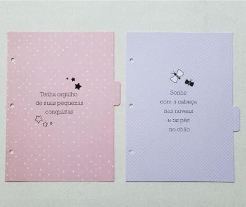 Refil Divisórias Fichário Fina Ideia + 10 Canetas Gel Cor