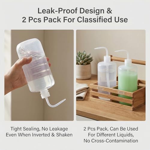 Flacons de lavage 1000 ml PEBD pour l'arrosage de précision des plantes - 7