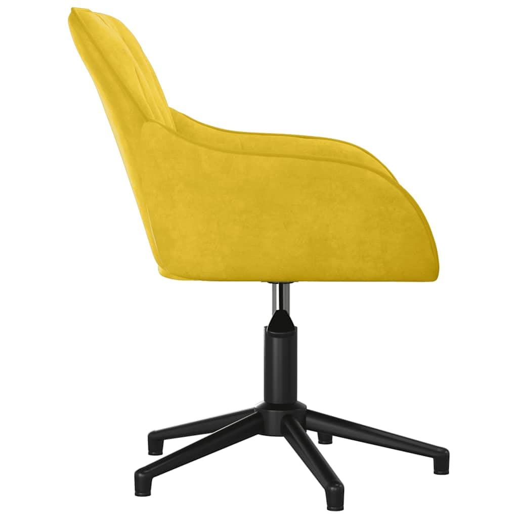 Silla de oficina giratoria de terciopelo amarillo con reposabrazos y respaldo, altura regulable, silla de escritorio ergonómica, silla giratoria para oficina en casa, silla de trabajo con